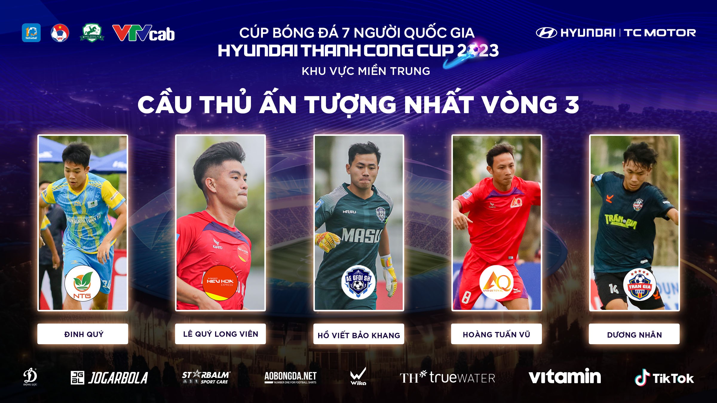 Bình chọn cầu thủ ấn tượng vòng 3 VSC-S3 khu vực miền Trung